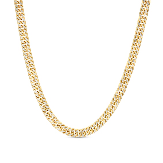 Men's 3.8mm Curb Chain Necklace in Hollow 18K Gold - 22"