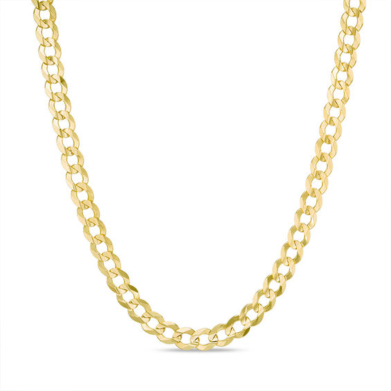 Men's 4.7mm Curb Chain Necklace in Solid 14K Gold - 24"