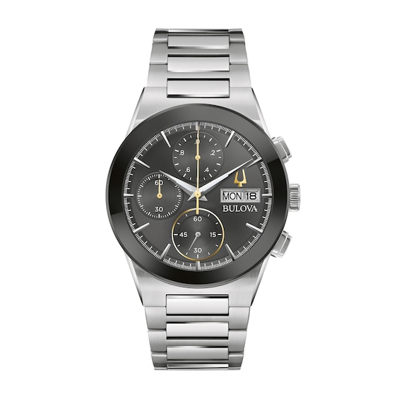 Men's Bulova Modern Milennia Chronograph Watch with Black Dial (Model: