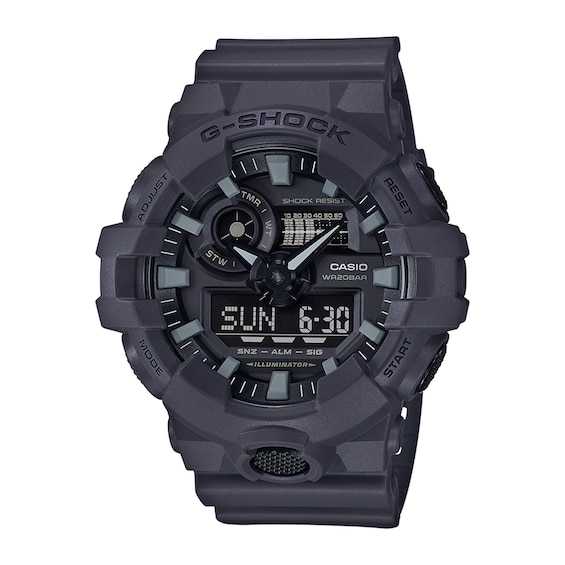 Men's Casio G-Shock Classic Grey Resin Strap Watch with Black Dial