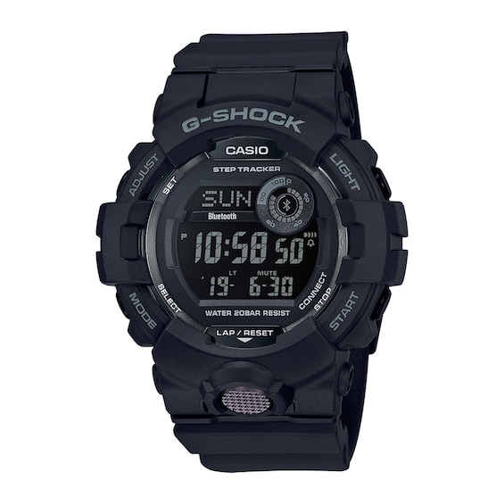 Men's Casio G-Shock Power Trainer Resin Strap Watch with Black Dial