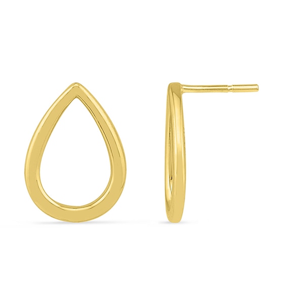 Open Teardrop Earrings in 10K Gold