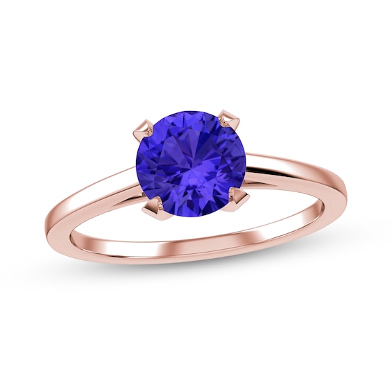 Round Sapphire Bridal Ring