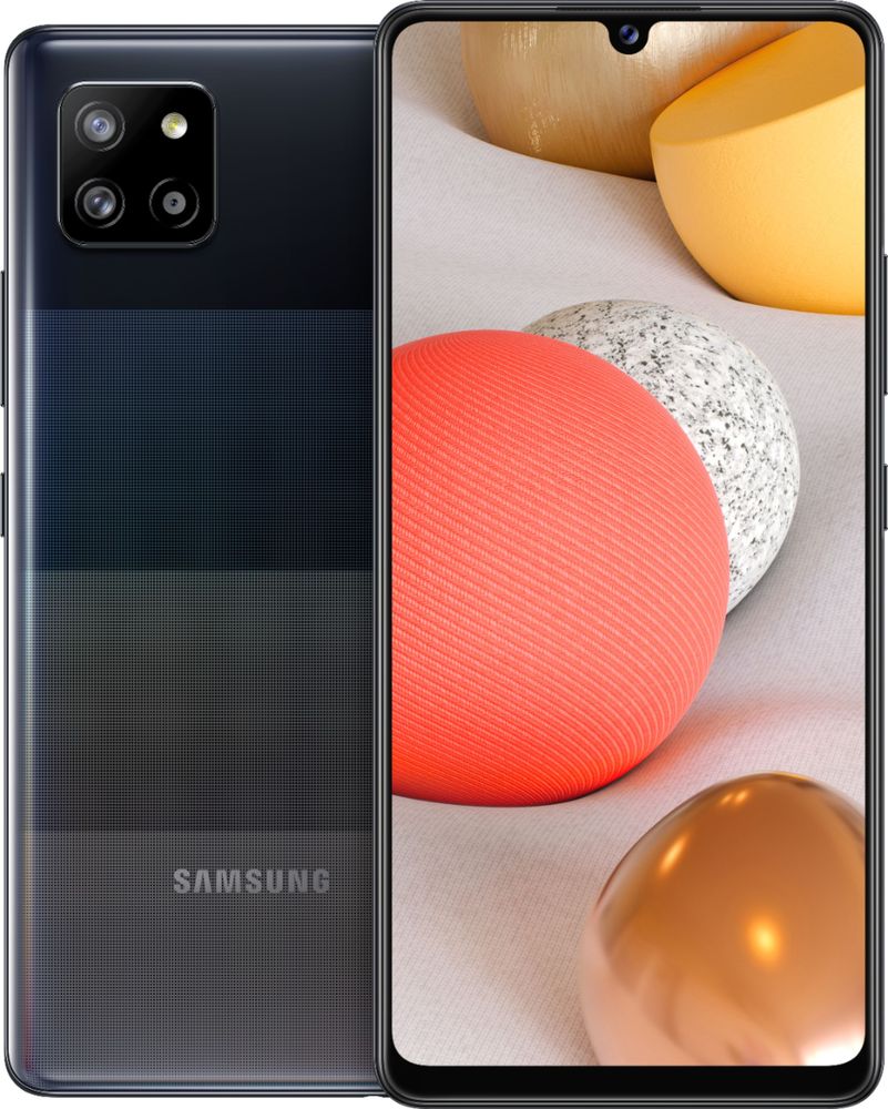 Samsung - Geek Squad Certified Refurbished Galaxy A42 5G 128GB (Unlocked) - Black