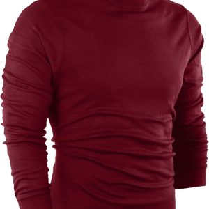 Turtleneck T-Shirt For Men Long Sleeves Tailored Comfort Fit Lot Utopia Wear