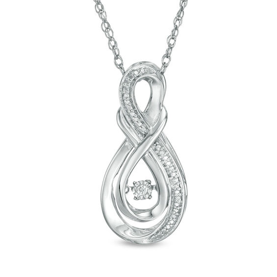 Unstoppable Loveâ¢ Diamond Accent Layered Infinity Pendant in Sterling