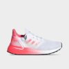 adidas Girls’ Big Kids UltraBOOST 20 Running Shoes in Footwear White/Signal Pink/Signal Pink Size: 5.0