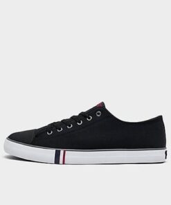 Ben Sherman Men’s Hadley Low Canvas Casual Shoes in Black/Grey Size: 13.0
