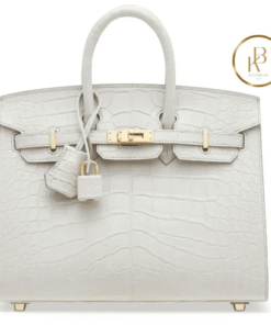 hand Bag Birkin 25 Sellier Matte Beton Alligator