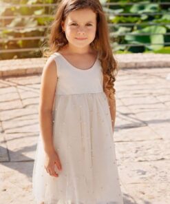 Champagne Flower Girl Dresses Jewel Neck Sleeveless Butterfly Formal Kids Pageant Dresses