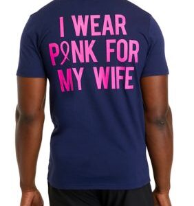 Crown & Ivy Men’s Short Sleeve Breast Cancer Awareness Graphic T-Shirt, Navy Blue, 2XL Crown & Ivy Men’s Short Sleeve Breast Cancer Awareness Graphic T-Shirt, Navy Blue, 2XL