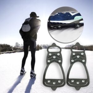 cuyhtdup Snow Traction Cleats for Shoes – 8-Stud Non-Slip Grip, Lightweight TPE & Steel Spikes, Easy On/Off, for Ice & Snow Walking, Hiking, Hunting, Fishing | Fits Men’s 5-8, Women’s 7-10 | Black cuyhtdup Snow Traction Cleats for Shoes – 8-Stud Non-Slip Grip, Lightweight TPE & Steel Spikes, Easy On/Off, for Ice & Snow Walking, Hiking, Hunting, Fishing | Fits Men’s 5-8, Women’s 7-10 | Black
