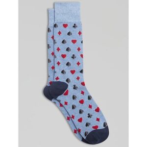 Egara Men’s Card Suit Socks Chambray Hthr – Size: One Size Egara Men’s Card Suit Socks Chambray Hthr – Size: One Size
