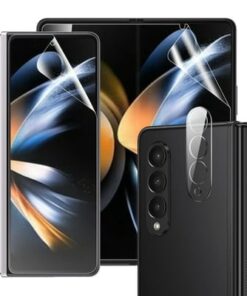 Elegant Choise Screen Protector Hydrogel with Camera Lens Protector Tempered Glass for Samsung Galaxy Z Fold 4  Clear