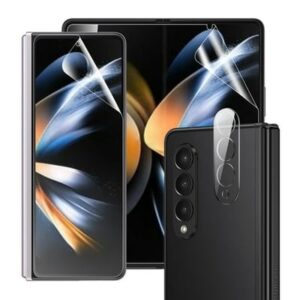 Elegant Choise Screen Protector Hydrogel with Camera Lens Protector Tempered Glass for Samsung Galaxy Z Fold 4  Clear