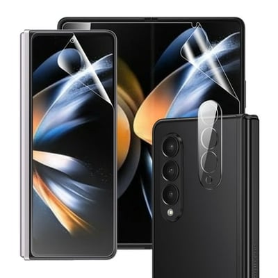 Elegant Choise Screen Protector Hydrogel with Camera Lens Protector Tempered Glass for Samsung Galaxy Z Fold 4 Clear  TopNetMart Elegant Choise Screen Protector Hydrogel with Camera Lens Protector Tempered Glass for Samsung Galaxy Z Fold 4 Clear