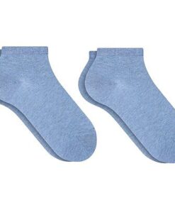 Falke Men’s Happy Sneaker Socks, 2-pack Light Denim – Size: 43-46