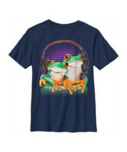 Fifth Sun Boys 4-7 Frog Phones T-Shirt, Navy Blue, Large