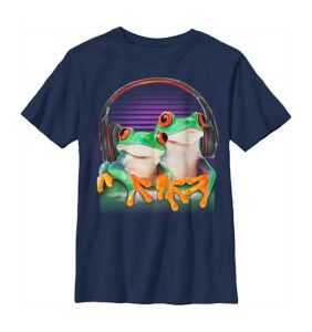 Fifth Sun Boys 4-7 Frog Phones T-Shirt, Navy Blue, Large Fifth Sun Boys 4-7 Frog Phones T-Shirt, Navy Blue, Large