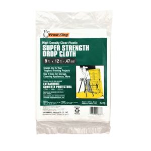 Frost King 9 ft. W X 12 ft. L X 0.47 mil Plastic Drop Cloth 1 pk Frost King 9 ft. W X 12 ft. L X 0.47 mil Plastic Drop Cloth 1 pk