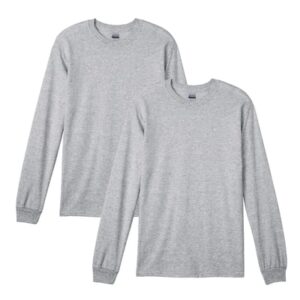 Gildan Adult DryBlend Long Sleeve T-Shirt, Style G8400, 2-Pack X-Large Sport Grey Gildan Adult DryBlend Long Sleeve T-Shirt, Style G8400, 2-Pack X-Large Sport Grey