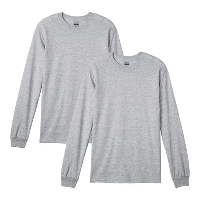 Gildan Adult DryBlend Long Sleeve TShirt Style G8400 2Pack XLarge Sport Grey  TopNetMart Gildan Adult DryBlend Long Sleeve T Shirt Style G8400 2 Pack X Large Sport Grey