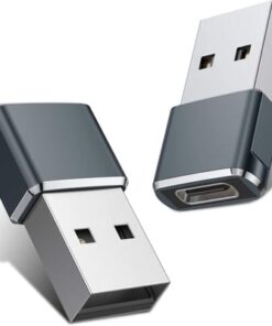 Gray USB to USB C Adapter 20 Pack,USB C Female to A Male Charger Type C Converter for Apple Watch Ultra iWatch 7 8 SE,iPhone 14 13 12 11 Plus Pro Max Mini,AirPods,iPad Air,Samsung Galaxy S23 S22