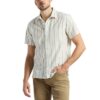 Men’s Buffalo Jeans Woven Short Sleeve Button Down Shirt, Size: Large, Wood Grey