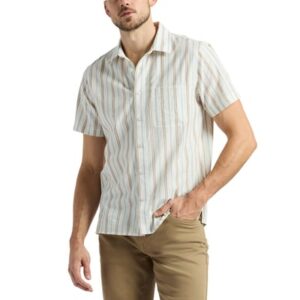 Men’s Buffalo Jeans Woven Short Sleeve Button Down Shirt, Size: Large, Wood Grey Men’s Buffalo Jeans Woven Short Sleeve Button Down Shirt, Size: Large, Wood Grey