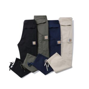 Mens cargo pants classic vintage style Mid rise loose fitting casual pants