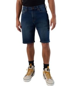 Men’s Dickies Mens 11″ Flex 5-pocket Jean Shorts 32 Denim Medium Wash