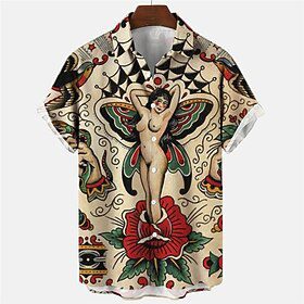 Men’s Floral Mermaid Pirate Shirt Summer Hawaiian Shirt Aloha Shirt Short Sleeves Shirt Turndown Vintage Tropical Fashion Street Casual Hawaiian Apricot Black Men’s Floral Mermaid Pirate Shirt Summer Hawaiian Shirt Aloha Shirt Short Sleeves Shirt Turndown Vintage Tropical Fashion Street Casual Hawaiian Apricot Black