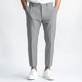 Men’s Linen Pants Dress Pants Summer Trousers Straight Leg Plain Breathable Casual Daily Standard Fit Black White Blue Men’s Linen Pants Dress Pants Summer Trousers Straight Leg Plain Breathable Casual Daily Standard Fit Black White Blue