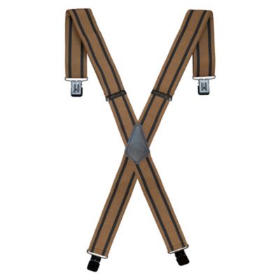 Mens Wolverine Work Suspender with Stripes  BlackRed  TopNetMart Mens Wolverine Work Suspender with Stripes   BlackRed