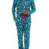 PAJAMARAMA Men’s Holiday Lights Long Sleeve Notch Pajama Set, Teal, Small PAJAMARAMA Men’s Holiday Lights Long Sleeve Notch Pajama Set, Teal, Small