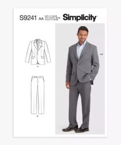 Simplicity Men’s Suit Jacket Sewing Pattern, SS9241, AA