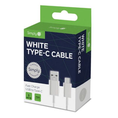 Simply White Usb Type C Phone Charging Charger Cable Suits Android  TopNetMart Simply White Usb Type C Phone Charging Charger Cable Suits Android