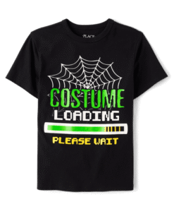 The Children’s Place Boys Costume Loading Graphic T-Shirt | Size 2XL (16) | Black | Cotton/Polyester