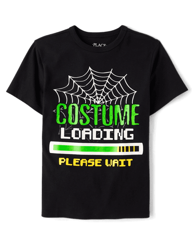 The Childrens Place Boys Costume Loading Graphic TShirt | Size 2XL 16 | Black | CottonPolyester  TopNetMart The Childrens Place Boys Costume Loading Graphic T Shirt | Size 2XL 16 | Black | CottonPolyester