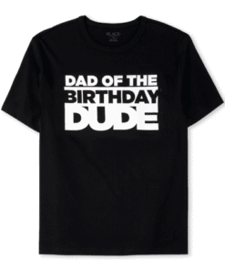 The Children’s Place Mens Matching Family Birthday Graphic T-Shirt | Size 2XL | Black | 100% Cotton