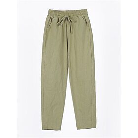 Women’s Cotton Linen Shorts Linen-Inspired Pants Cotton Linen Pants Streetwear Simple Casual Long Mid Waist Plain Pocket Drawstring Baggy Breathable Soft Outdo Women’s Cotton Linen Shorts Linen-Inspired Pants Cotton Linen Pants Streetwear Simple Casual Long Mid Waist Plain Pocket Drawstring Baggy Breathable Soft Outdo