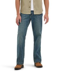 Wrangler Men’s Relaxed Fit Grey Tint Denim Jean work pants ( 34 x 30 ) in Blue | 10MGW15GT
