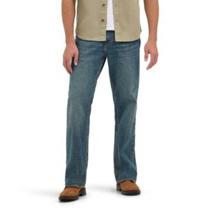 Wrangler Men’s Relaxed Fit Grey Tint Denim Jean work pants ( 34 x 30 ) in Blue | 10MGW15GT