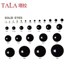 50 Pairs of 1.8mm-24mm Safety Black Eyes for Teddy Bears & Stuffed Animals – Perfect for Crafting, Only .37!