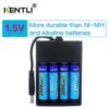 Get Power-Packed: 4pcs Kentli AA 1.5V 3000mWh Polymer Lithium-Ion Rechargeable Batteries + 4-Slot USB PLIB Charger for Just .59!