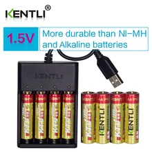 Power Up Your Devices: 8pcs KENTLI 1.5V AA 2800mWh Rechargeable Li-ion Batteries + 4-Slot Fast AA/AAA Charger for $106.90!