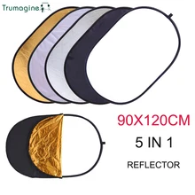 Capture Perfect Shots Anywhere: 5-in-1 Portable Foldable 90x120CM Photo Studio Reflector with Carrying Bag – Only .44!