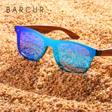 Stylish BARCUR Bamboo Wood Rimless Sunglasses – Unisex Eyewear for Just .66!