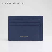 Discover the Hiram Beron Unisex Mini Leather Wallet – RFID Blocking, Customizable, Genuine Leather Card Case for Just $49.63!