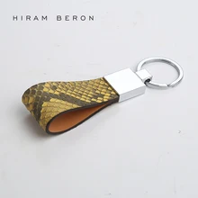 Stylish Hiram Beron Python Skin & Vegetable-Tanned Leather Wallet Chain – Versatile Key & Phone Holder for Men & Women – Only .43!